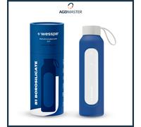 Borraccia in vetro da 0,5 L con custodia in silicone, indicatore del tempo Ve...