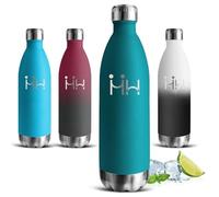 Borraccia- 1 litro- Borraccia Termica, Senza BPA, Borracce Acciaio Inox, Senza Perdite, Borracce Termiche, Isolato Sottovuoto, Facile da Trasportare, per Yoga, Campeggio, Fitness