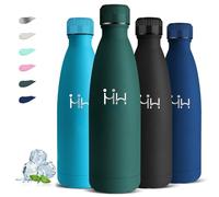 Borraccia- 1 litro- Borraccia Termica, Senza BPA, Borracce Termiche, Senza Perdite, Borraccia Acciaio Inox, Acciaio Inossidabile 18/8, Borracce per Fitness, Viaggio, Corsa, Escursionismo, Campeggio