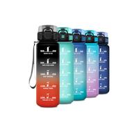 Borraccia 1 Litro, Bottiglia Motivazionale con Filtro, a Prova di Perdite, Bottiglia Acqua Sportiva con Indicatore del Tempo, Borraccia Palestra per Fitness, Viaggi, Scuola, Campeggio, Ufficio
