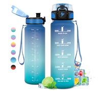 Borraccia 1L, Borraccia Palestra a Prova di Perdite, Borraccia Motivazionale con Filtro, Bottiglia d'acqua Sportiva con Indicatore del Tempo, Borraccia per Bambino, Bambina, Sport, Scuola, Ciclismo