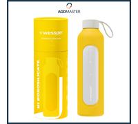 Borraccia in vetro Wessper, senza BPA, vetro borosilicato, custodia protettiv...