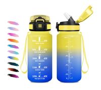 Borraccia 500ml, a Prova di Perdite, Bottiglia Bambina con Cannuccia, Bottiglia Acqua Sportiva con Indicatore del Tempo, Motivazionale Borraccia per Bambini, Campeggio, Scuola, Ufficio, Lavoro
