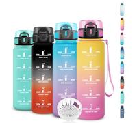 Borraccia 500ml, Borraccia Bambina, Borraccia Senza Perdite, Borraccia Motivazionale, Facile Da Trasportare, Borraccia Con Orari Per Bere, Bottiglia Acqua Per Sport, Corsa, Campeggio, Ufficio, Scuola