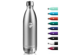 Borraccia Acciaio Inox 1L, Borraccia Termica, Bottiglia Acqua Riutilizzabile, Senza BPA, Antigoccia, Doppia Parete, Bottiglia Termica per Bambini, Adulto, Scuola, Sport, Ufficio, Campeggio