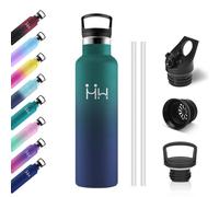 Borraccia Acciaio Inox 750ml, Borracce Termiche con Cannuccia, Bottiglia Termica Riutilizzabile, a Prova di Perdite, senza BPA, Termos per Bambini, Ufficio, Campeggio, Lavoro, Viaggio, Palestra