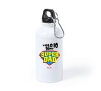 borraccia alluminio 500 ml scritta solo io sono super dad festa papa'