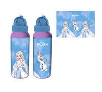 Borraccia alluminio 550 ml con beccuccio - frozen assortita - modello sport
