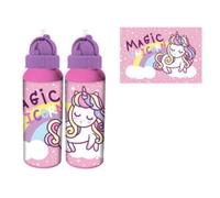 Borraccia alluminio 550 ml con beccuccio - unicorno assortitoa- modello sport