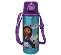 BORRACCIA ALLUMINIO GABBY'S DOLLHOUSE BOTTIGLIA 730ML APERTURA POP-UP E TRACOLLA