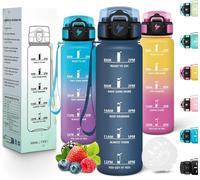 Borraccia Bambini, 500Ml a Prova Di Perdite, Borraccia Motivazionale, Riutilizza