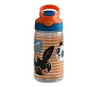 Borraccia Bing 480 ml - Plastica Trasparente con Cannuccia e Tappo Flip-Top - Bambini Scuola e Sport