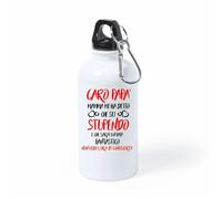 borraccia bottiglia alluminio 500 ml caro papa' non vedo l'ora di conoscerti