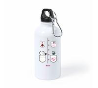 borraccia bottiglia alluminio 500 ml disegno camice infermiera regalo dottoressa