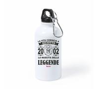 borraccia bottiglia alluminio 500 ml scritta 18 anni 2002 leggende coscritti