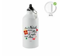 borraccia bottiglia alluminio 500 ml scritta buon natale amica mia natale regalo