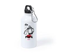 borraccia bottiglia alluminio 500 ml scritta cin cin papa' festa regalo
