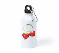borraccia bottiglia alluminio 500 ml scritta i love you ciliege san valentino
