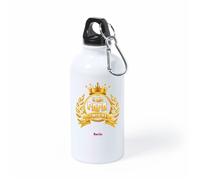 borraccia bottiglia alluminio 500 ml scritta il mio papa' il mio re festa auguri