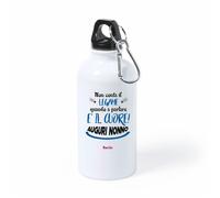 borraccia bottiglia alluminio 500 ml scritta non conta legame auguri nonno festa