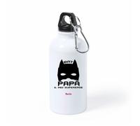 borraccia bottiglia alluminio 500 ml scritta papa' il mio supereroe festa auguri