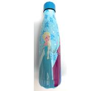 Borraccia Bottiglia Termica Bimbo, Borraccia in Acciaio, Decorata, Lt 0,5, Ermetica, BPA Free - vari personaggi della tv (Azzurro con olaf)