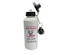 Borraccia Bulldog Francese Borraccia Donna Bulldog Francese Mai sottovalutare Una Donna con il suo Magnifico Bulldog Francese Borraccia Cane Divertente Regalo Amante Cani