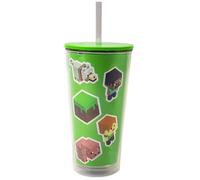 Borraccia con cannuccia verde Minecraft Unisex Bambini