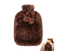 Borraccia con copertina morbida,Copri bottiglia 'acqua calda in morbida pelliccia sintetica da 2 litri | Copertura in gomma per bottiglia 'acqua calda, copertura per scaldabagno invernale, per donne e