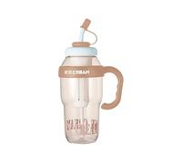 Borraccia con manico e grandi bottiglie d'acqua per ragazze con tappo da 1,18 l, per palestra, sport, caffè, set con parole (B, A)