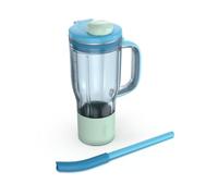 Borraccia con Manico per Ninja BlendBoss, 710 Ml, Azzurro, XSKDB324LSBL | Bicchiere Compatibile con Frullatore e Portabicchieri, Coperchio Antiperdite, Cannuccia Rimovibile, Lavabile in Lavastoviglie