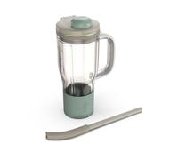 Borraccia con Manico per Ninja BlendBoss, 710 Ml, Beige, XSKDB324LSST | Bicchiere Compatibile con Frullatore e Portabicchieri, Coperchio Antiperdite, Cannuccia Rimovibile, Lavabile in Lavastoviglie