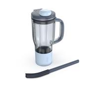 Borraccia con Manico per Ninja BlendBoss, 710 Ml, Blu Cyber, XSKDB324LSCY | Bicchiere Compatibile con Frullatore e Portabicchieri, Coperchio Antiperdite, Cannuccia Rimovibile, Lavabile in Lavastoviglie