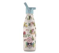 Cool Bottles - Borraccia Termica per Bambini - Bottiglia Acqua Acciaio Inox - 350 ml - Tudor Village - Bevande Fredde 36 Ore e Calde 18 Ore - Rifiniture con Disegno in Rilievo - Senza BPA