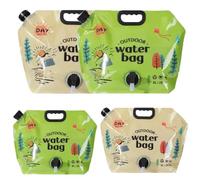 Borraccia da campeggio 8L, borraccia portatile pieghevole con rubinetto e maniglia, borsa per l'acqua di grande capacità senza BPA, adatta per campeggio, escursionismo, all'aperto verde 2 pezzi