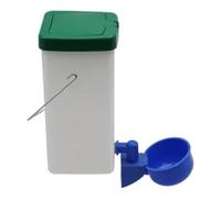 Borraccia for coniglio da 1000 ml con bevitore automatico a ciotola | Fornitura automatica di abbeveratoio automatico for pollo e pollame(Bottle and Blue bowl)