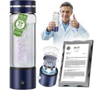 Borraccia idrogeno 2026 【Attività H₂ stabile 24h e tecnologia SPE】 SilberTec 360° - 99,9% senza germi, bottiglia idrogeno con funzionamento a un pulsante, ciclo di 3 minuti e blocco H₂ 24h