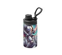 Borraccia in acciaio inox da 350 ml, leggera, a forma di guerriero, per equitazione, narvalo, leggera