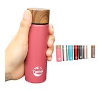 Borraccia in acciaio inox, mini fiaschetta da 150 ml, per caffè, piccola capacità, portatile, da viaggio, borraccia termica (rosa opaco)