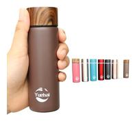 Borraccia in acciaio inox, mini fiaschetta da 150 ml, per caffè, sottovuoto, piccola capacità, portatile, da viaggio, borraccia termica (colore caffè opaco)
