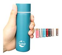 Borraccia in acciaio inox, mini fiaschetta da 150 ml, piccola capacità per caffè, borraccia termica portatile da viaggio (blu opaco)