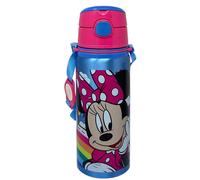 Disney Minnie Mouse Borraccia in Alluminio 600ml con Cannuccia Bambini n/termica