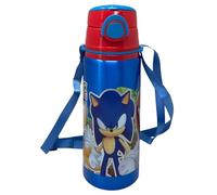 Borraccia in alluminio con cannuccia Sonic 730 ml bottiglia con apertura automatica pop-up per bambini tracolla in dotazione