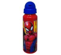 Borraccia in alluminio con cannuccia Spiderman Marvel bottiglia 550 ml accessorio per bambini