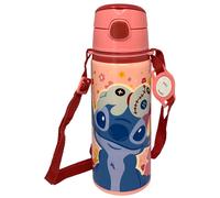 BORRACCIA IN ALLUMINIO CON CANNUCCIA STITCH DISNEY 600 ML CON TRACOLLA - ST00088