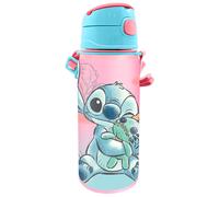 Disney Stitch Ohana Borraccia in Alluminio 600ml con Cannuccia Bambini n/termica