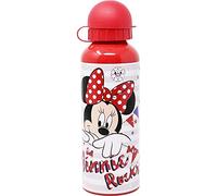 Borraccia in alluminio per bambini Minnie, Disney, BPA Free, bottiglia con ciuccio, beccuccio, capacità 500 ml