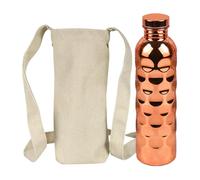 Borraccia In Rame, Con Design Texture Antiscivolo, 1000 Ml, Borraccia Ayurvedica A Prova Di Perdite, Bicchiere Ayurvedico In Rame, Design Leggero, Per Palestra, Ufficio, Yoga, Viaggi, Campeggio, Sport