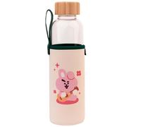 Borraccia in vetro riutilizzabile da 500 ml con motivo COOKY e custodia