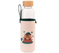 Borraccia in vetro riutilizzabile da 500 ml con motivo SHOOKY e custodia
